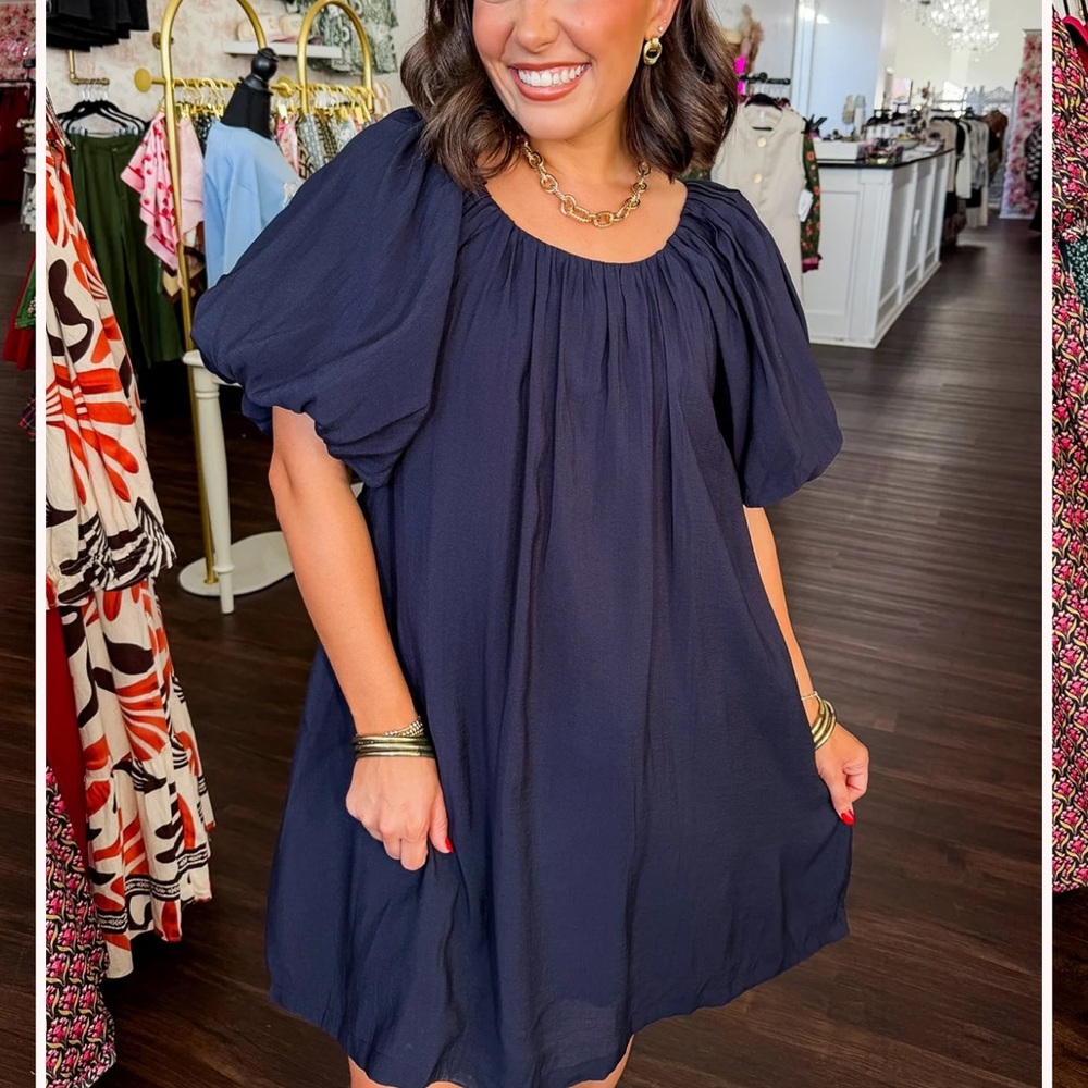 Umgee Navy Blue Mini Dress